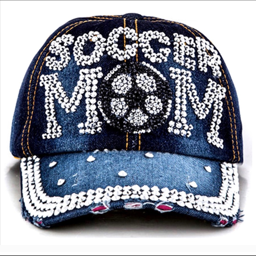 NWT Rhinestone Jeans Denim Soccer Mom Adjustab…